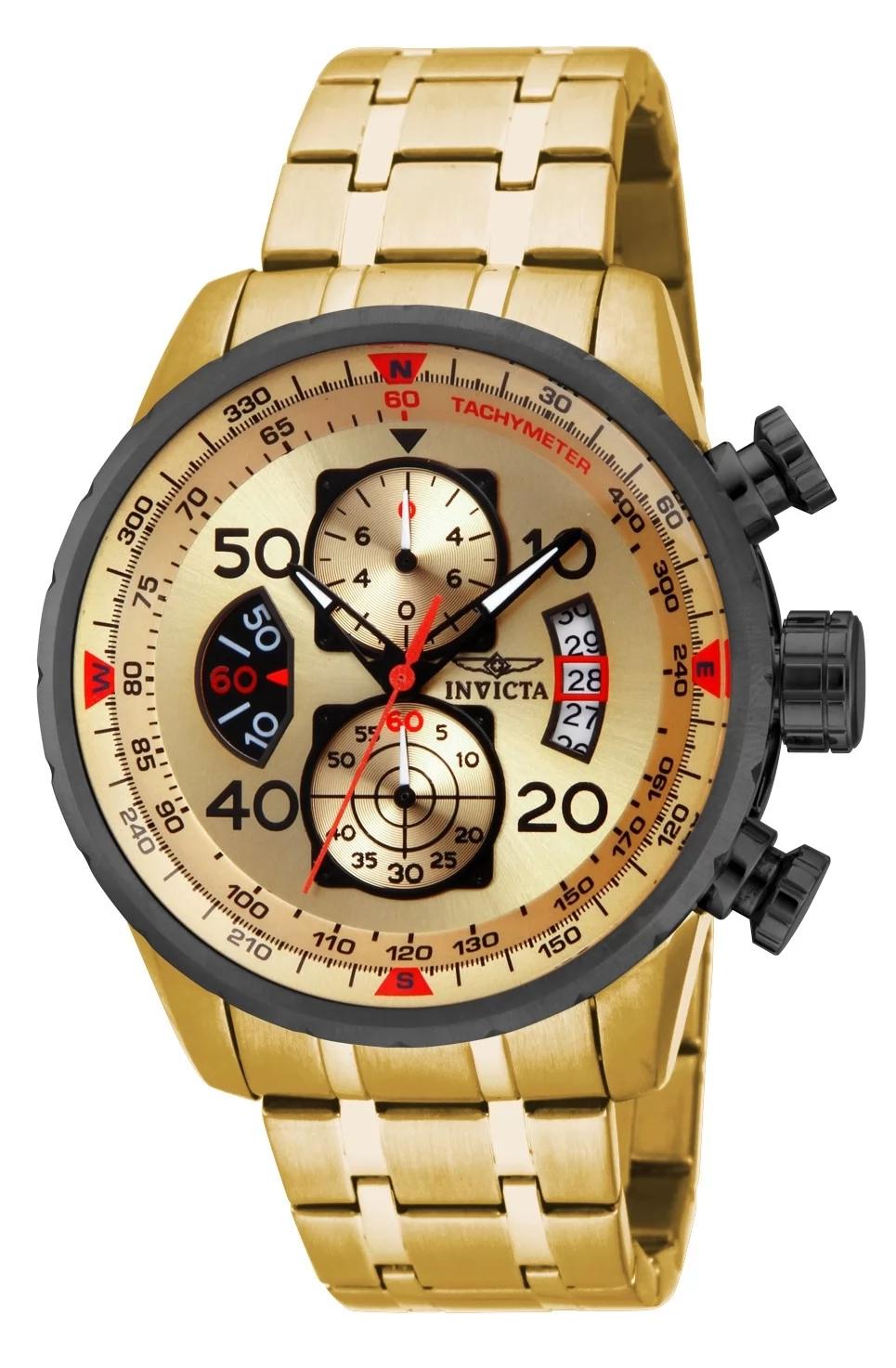 Invicta 17205 17205 Watch - Gold Dial Stainless Steel Band