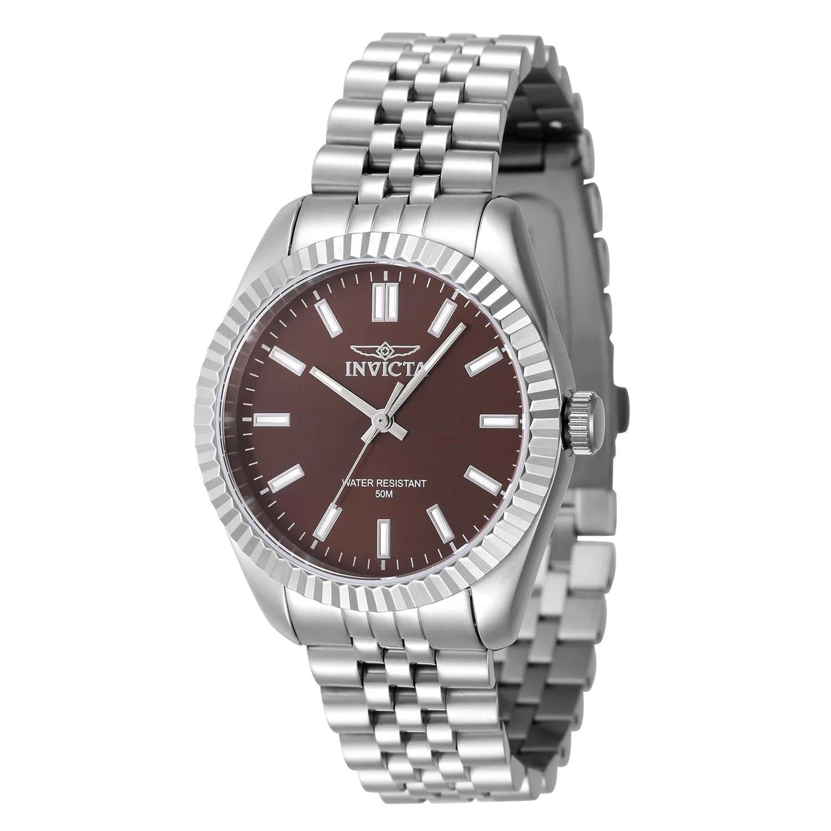 Invicta 47498 watch with copper dial and stainless steel band