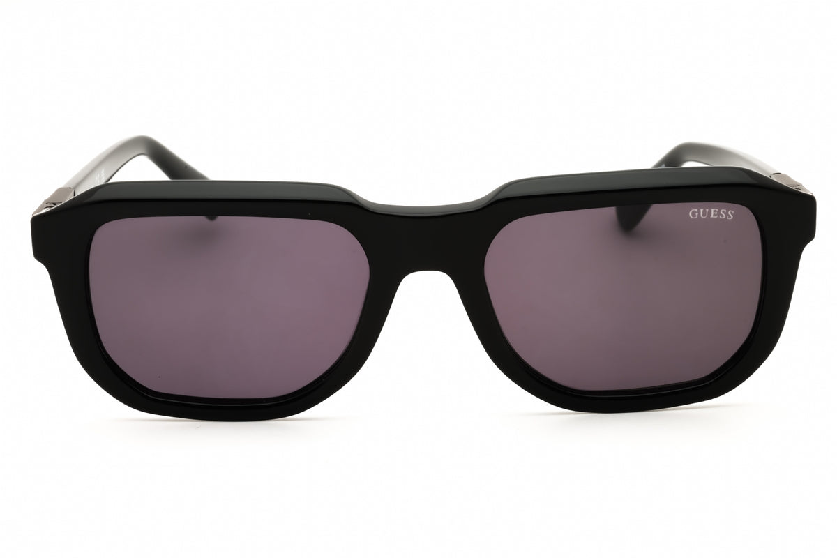 Guess GU00278-01A Shiny Black Oval Sunglasses 53mm Sunglasses