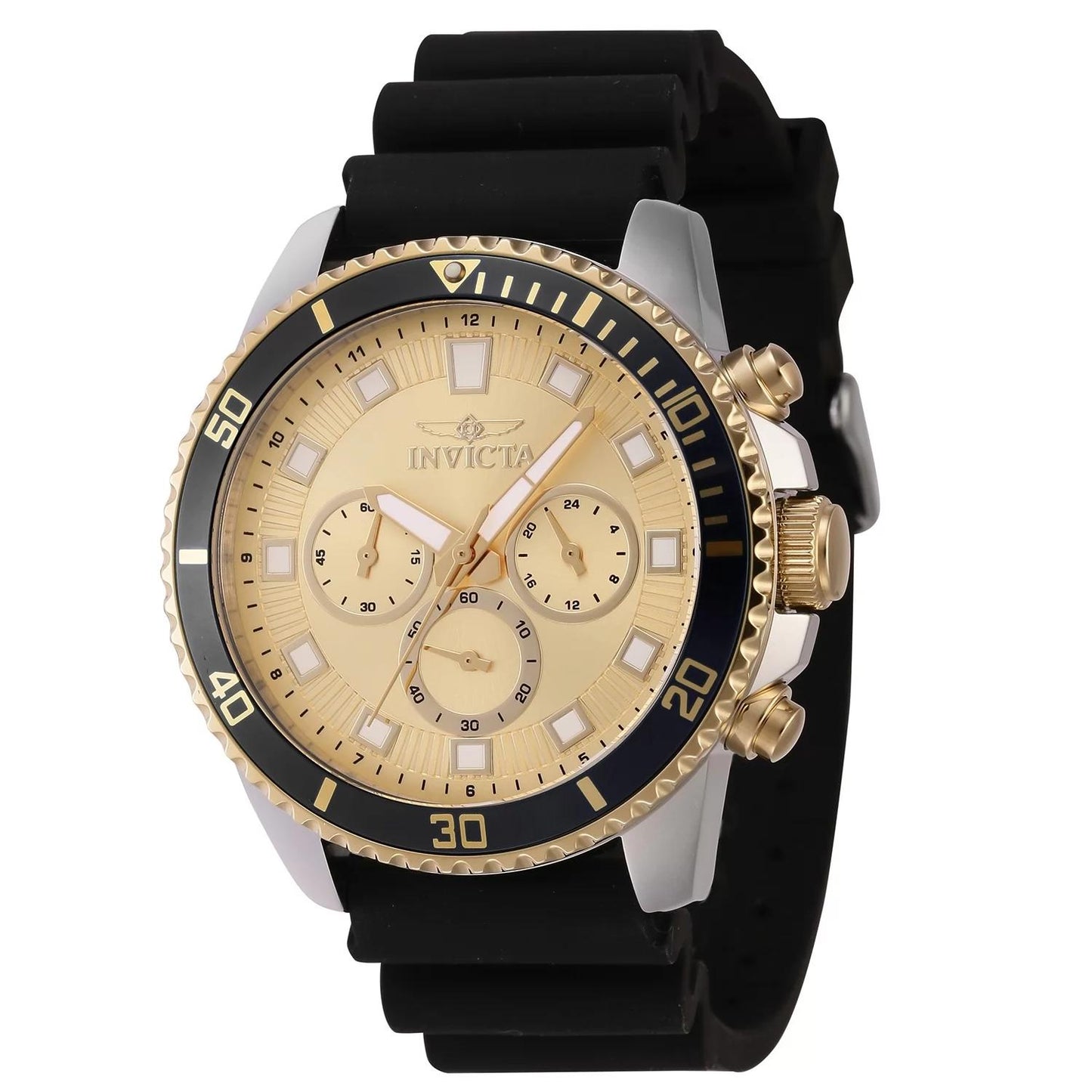 Invicta 46128 46128 Watch - Gold Dial Silicon Band