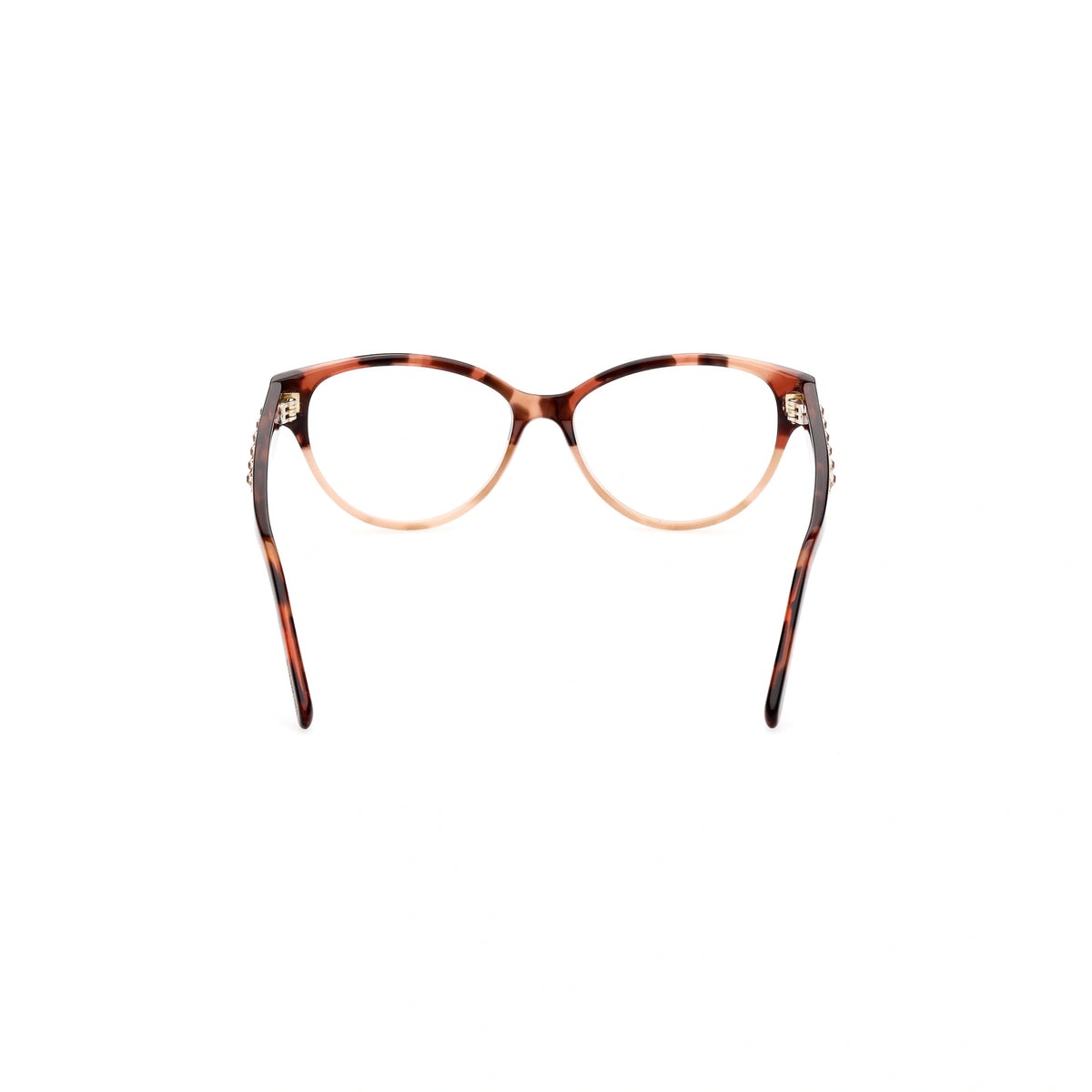 Swarovski SK5454-056-53 eyeglasses in havana frame with clear lenses