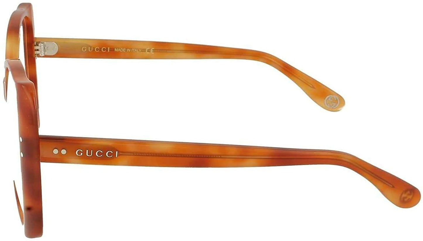 Gucci GG0473O-003 eyeglasses in brown frame with clear lenses