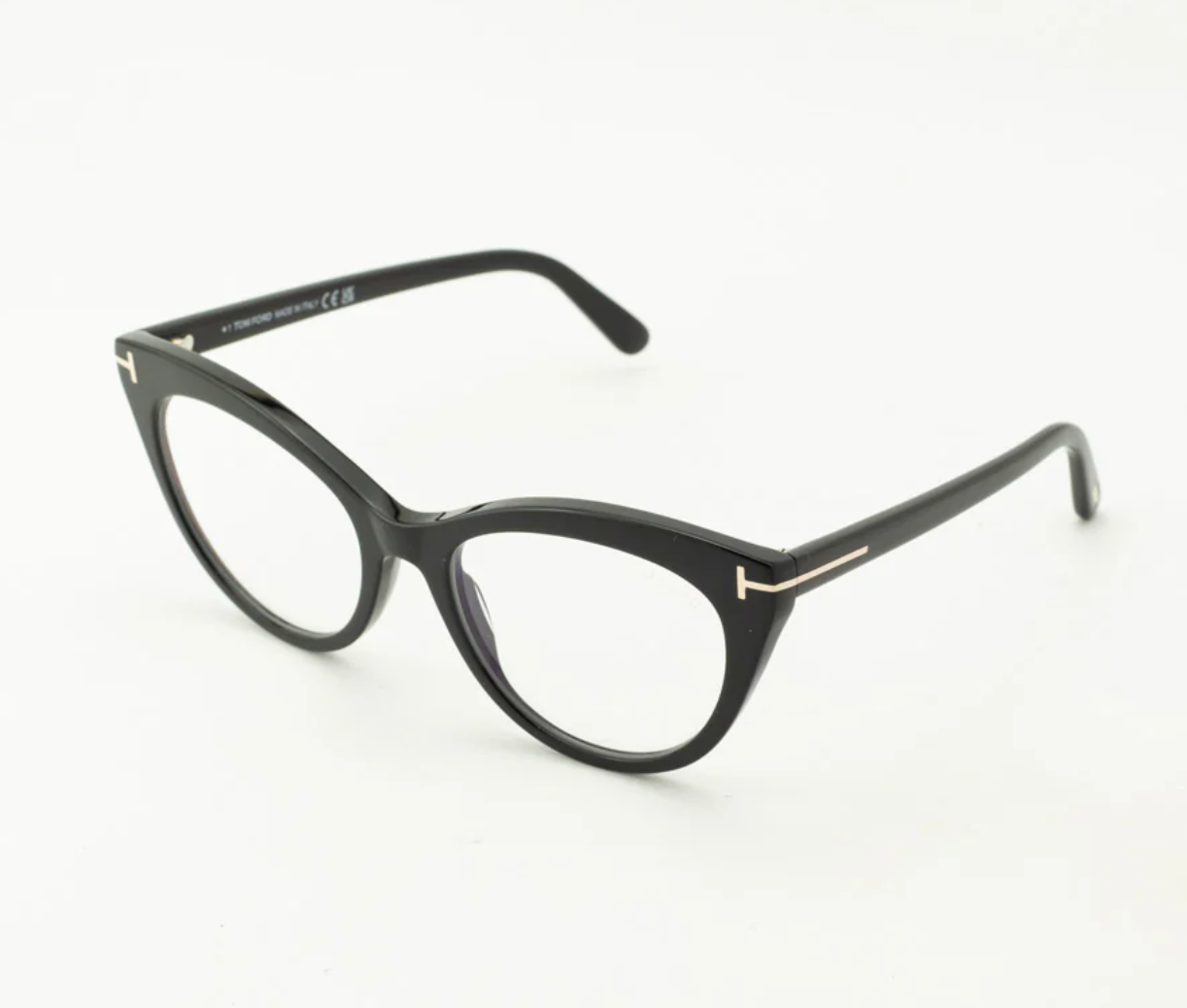 Tom Ford FT6091-B-001 eyeglasses in black frame with clear lenses