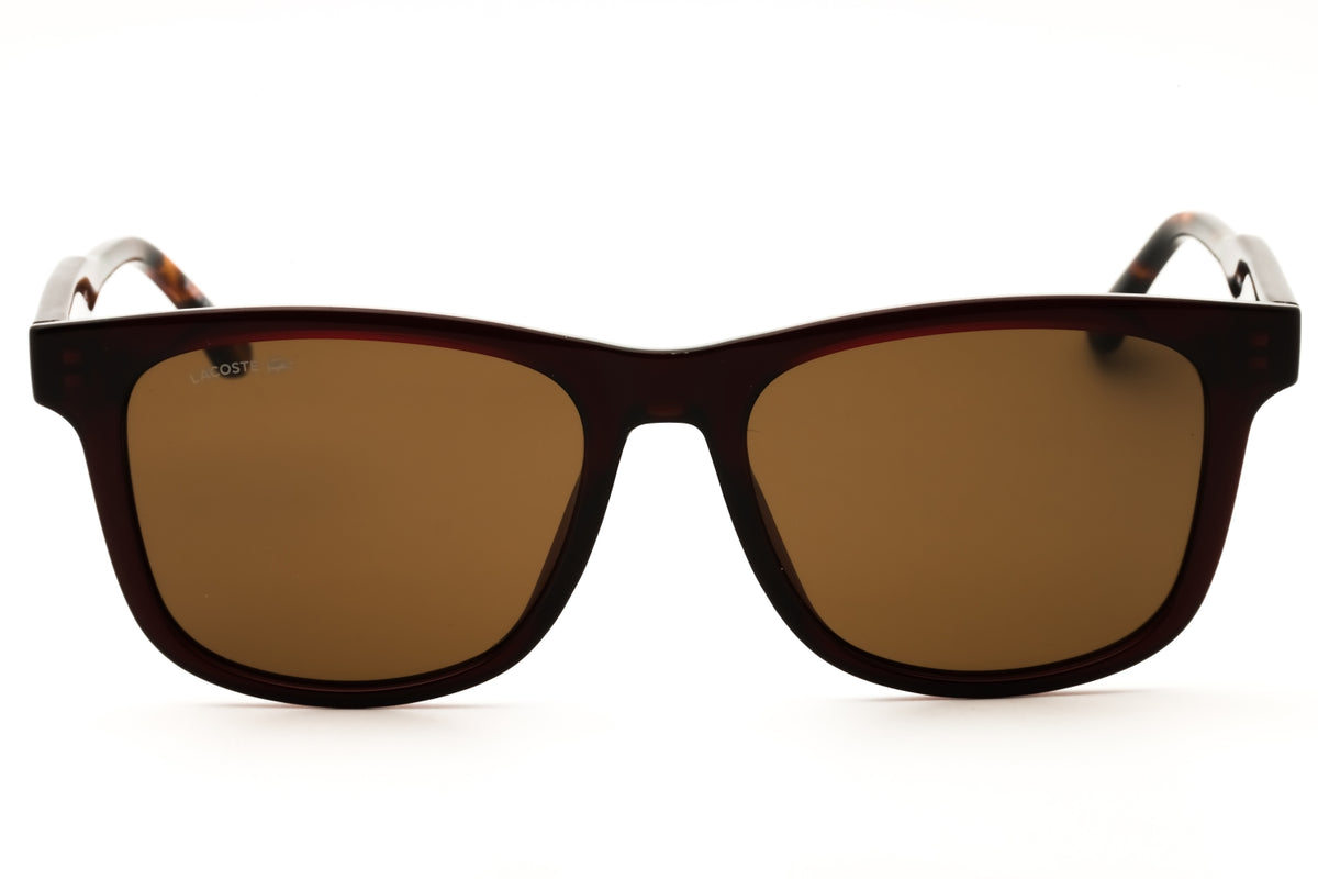 Lacoste L6060S-210 TRANSPARENT DARK BROWN Rectangular Sunglasses 54mm Sunglasses