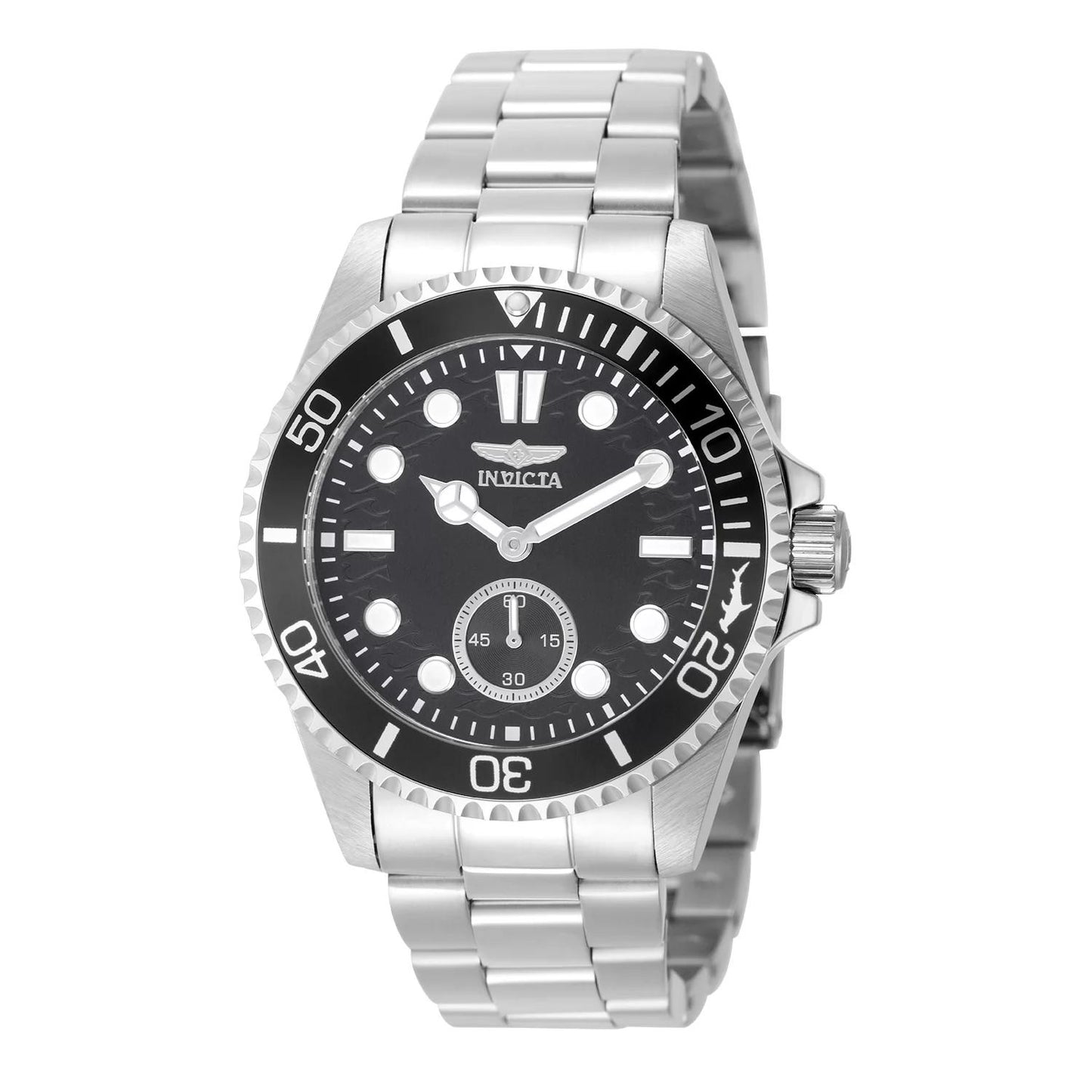 Invicta 49431 watch with charcoal dial and stainless steel band