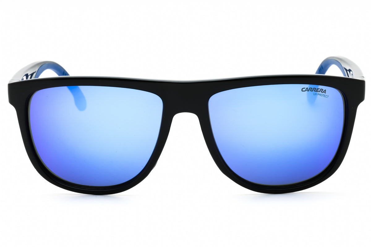 Carrera CARRERA 8059/S-0D51 Z0 sunglasses in black blue frame with blue green mirror lenses