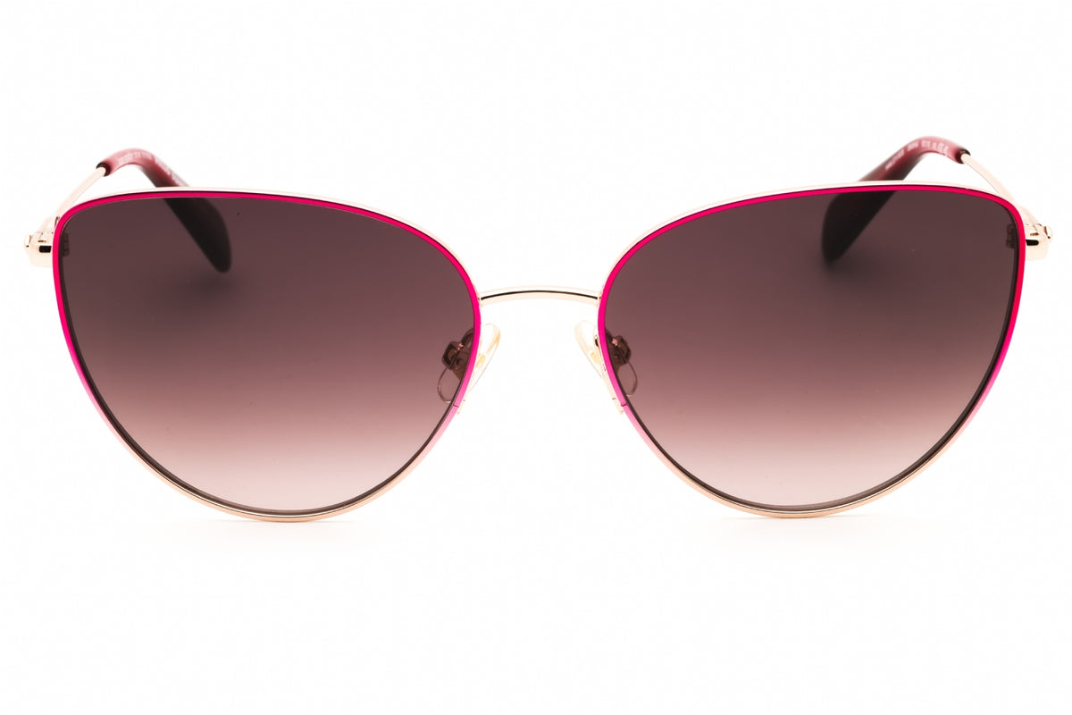 Kate Spade HAILEY/G/S-00AW HA ROSE GOLD RED Cat eye Sunglasses 55mm Sunglasses