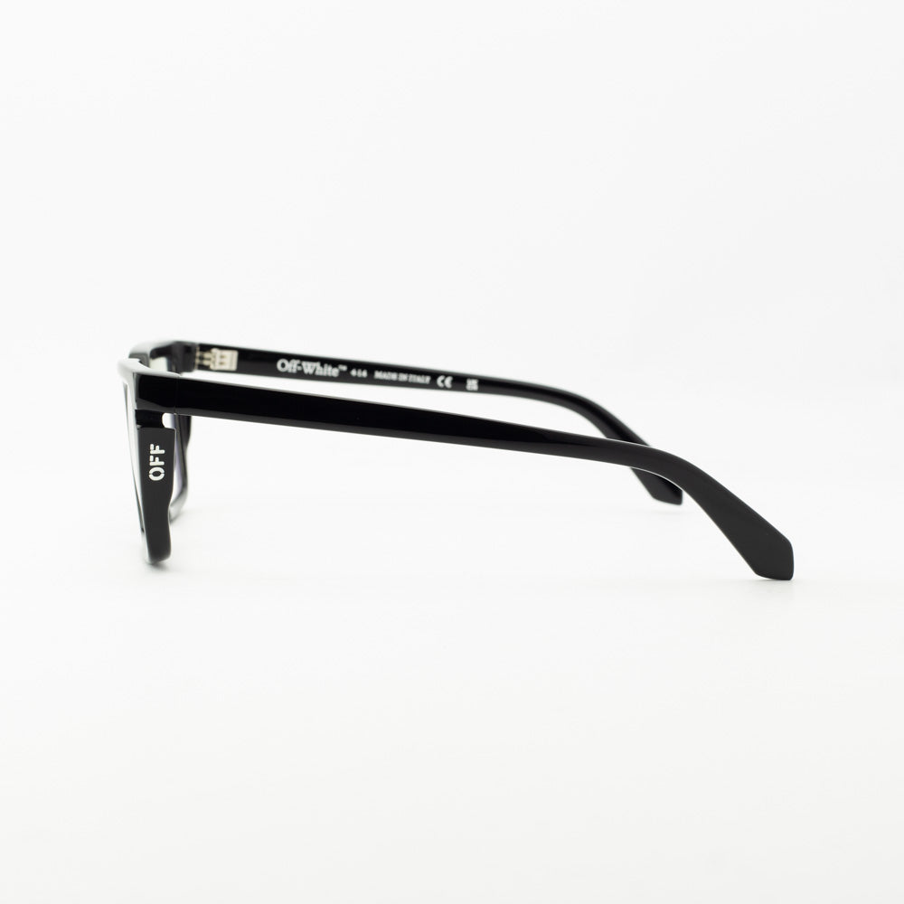 Off White Style-52 OERJ052S24PLA0011000 eyeglasses in black frame with clear lenses