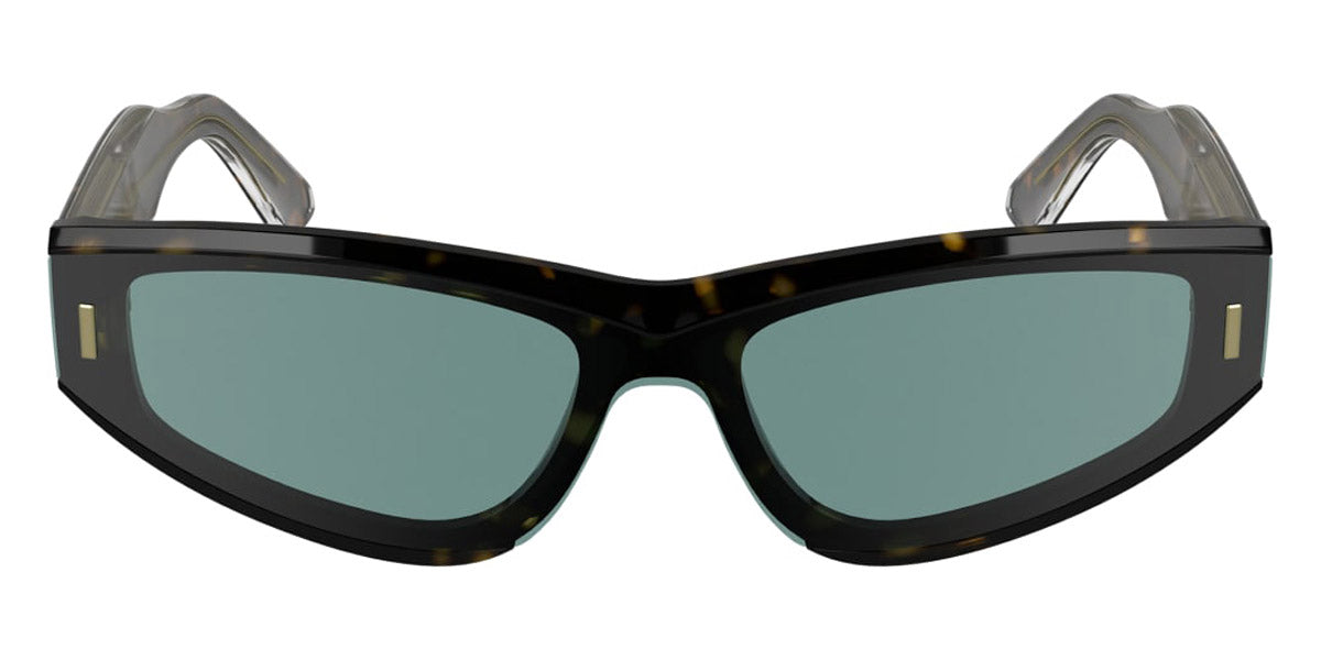 Calvin Klein CK24534S-235 sunglasses in dark havana frame with green lenses