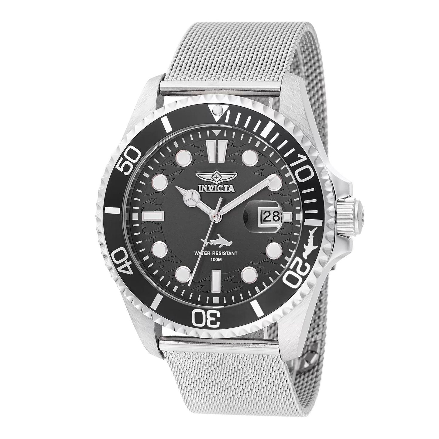 Invicta 47172 47172 Watch - Black Dial Stainless Steel Band