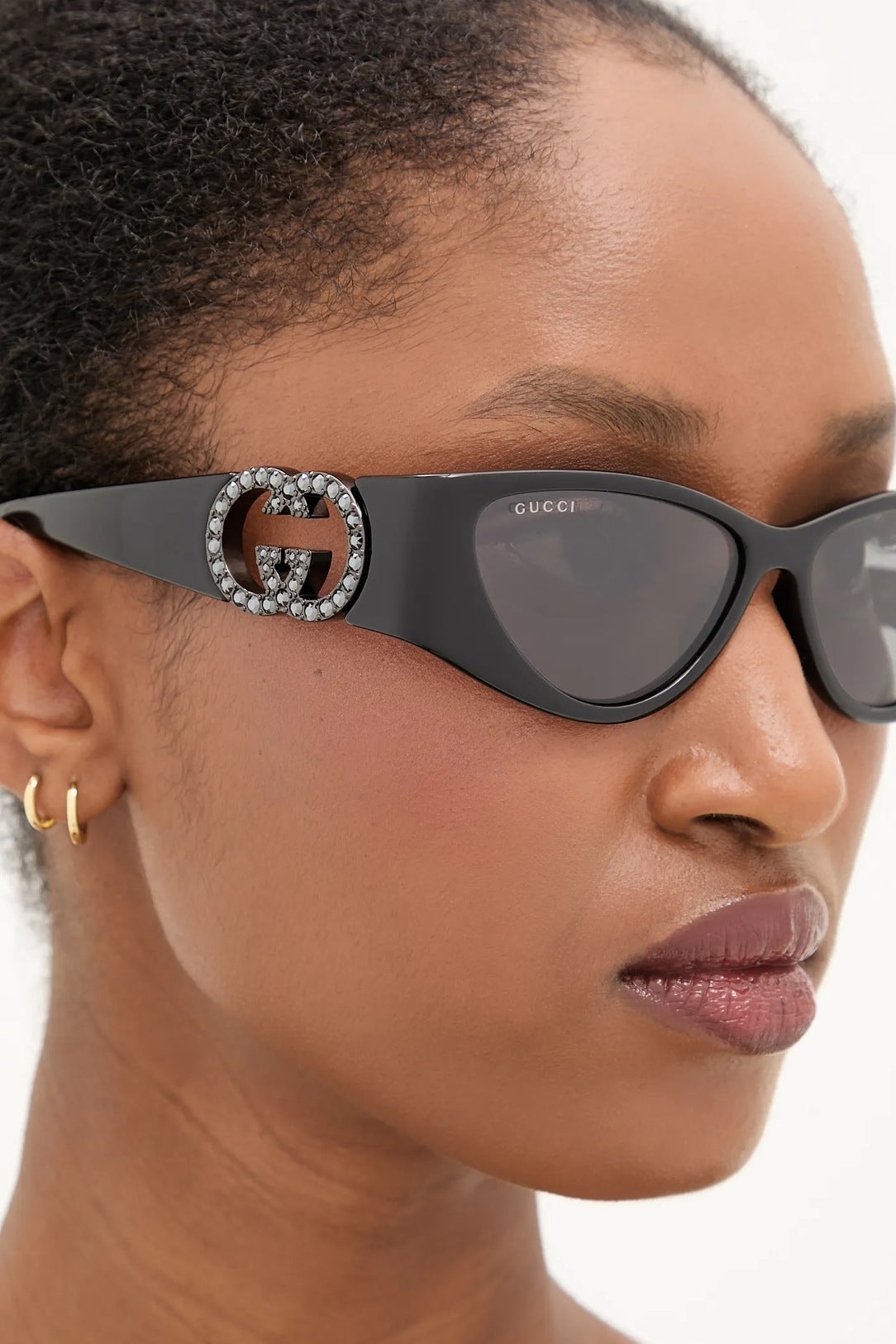 Gucci GG1824S-004 sunglasses in black frame with grey lenses