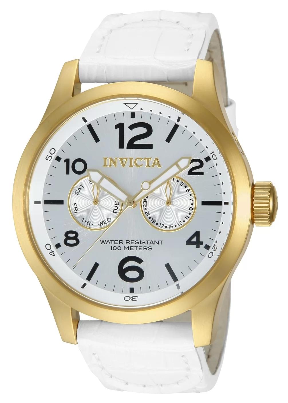 Invicta 12174 12174 Watch - White Dial Leather Band