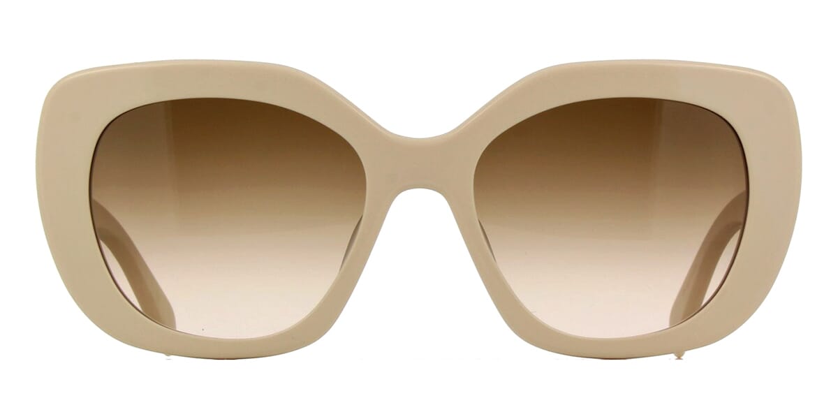 Celine CL40226U-5525F sunglasses in ivory frame with gradient brown lenses