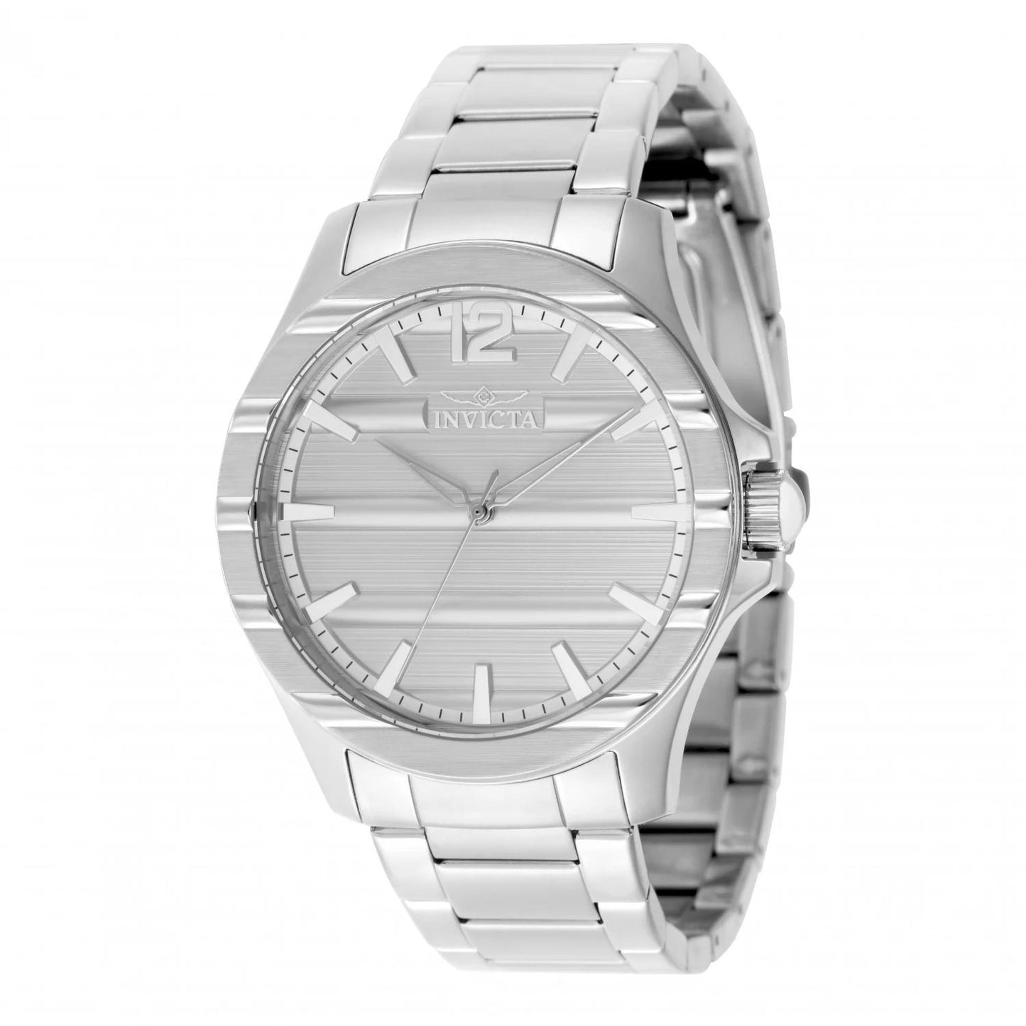 Invicta 50329 watch with silver dial and stainless steel band