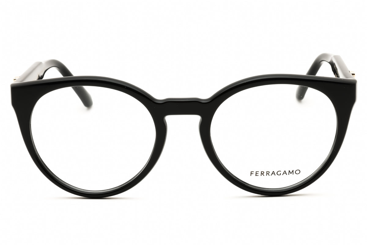 Salvatore Ferragamo SF3032E-001 BLACK Round Eyeglasses 51mm Eyeglasses