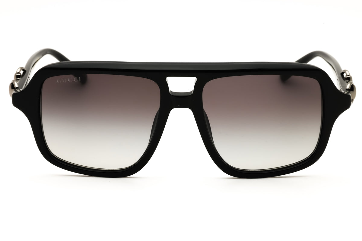 Gucci GG2052S-005 BLACK Rectangular Sunglasses 55mm Sunglasses