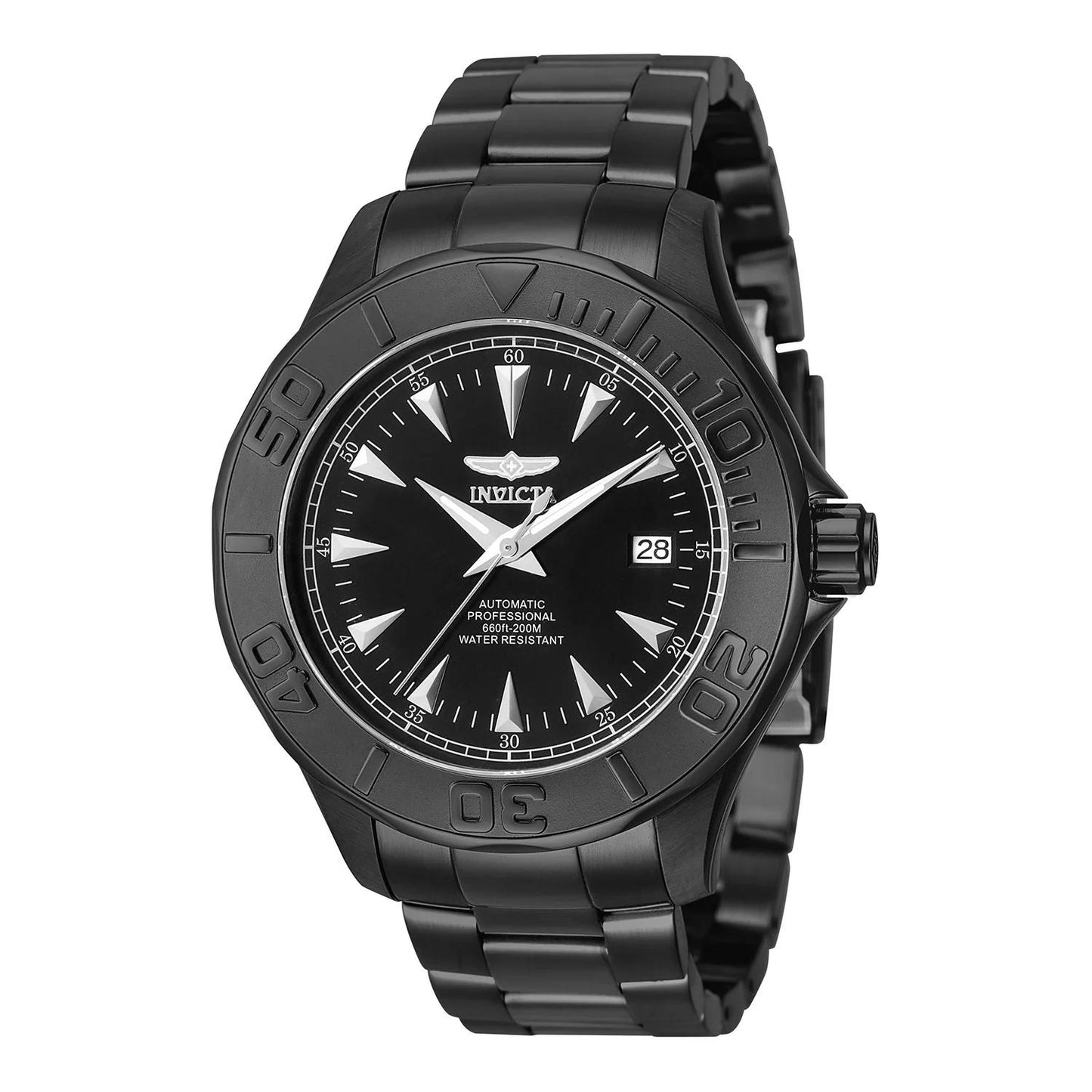 Invicta 7114 7114 Watch - Black Dial Stainless Steel Band