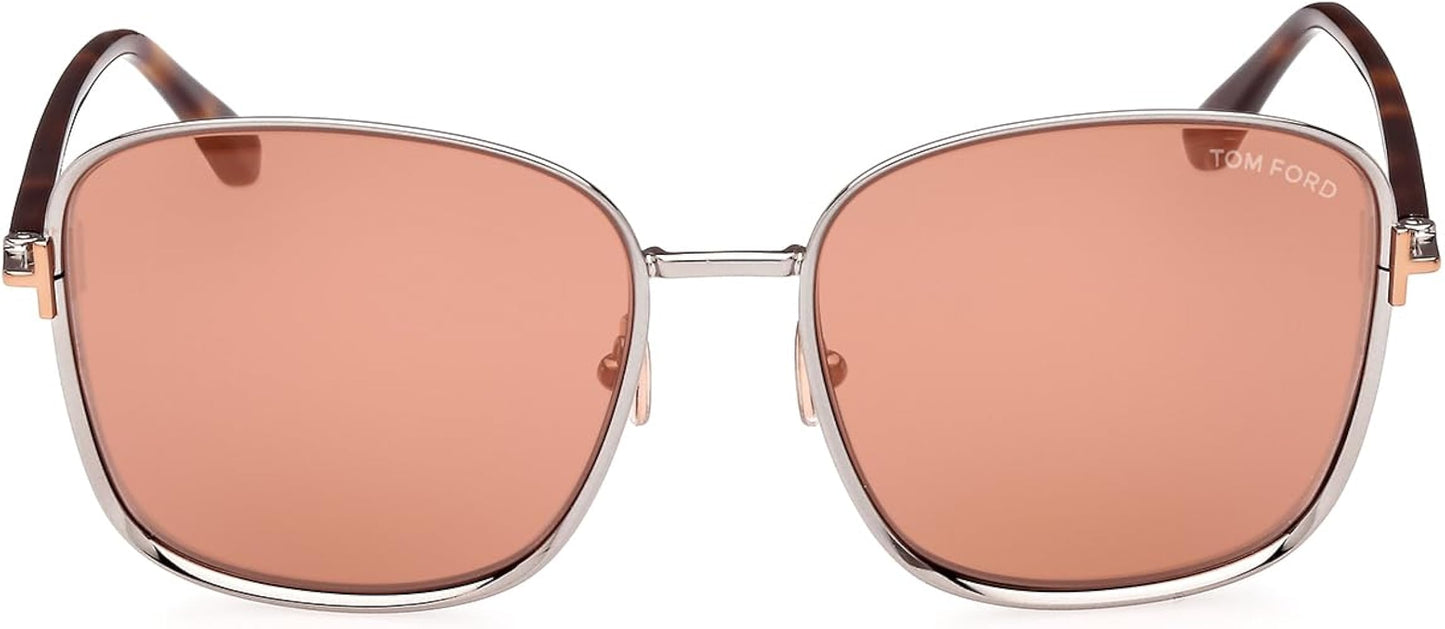Tom Ford FT1029-12G sunglasses in grey frame with brown mirror lenses