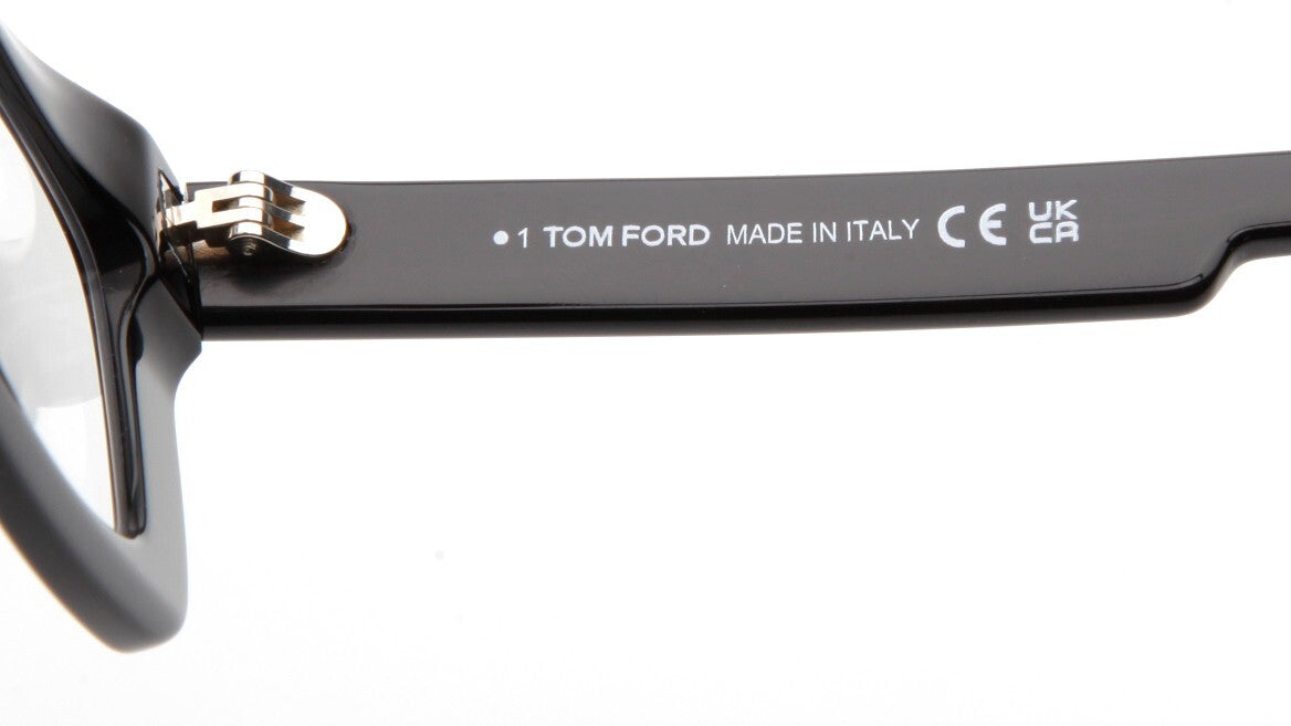 Tom Ford FT5966-B-001 eyeglasses in black frame with clear lenses