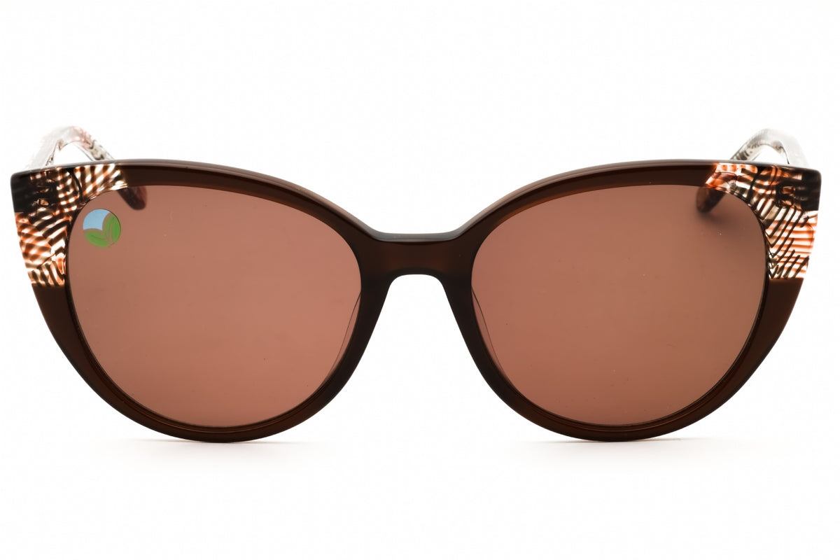 Anne Klein AK7099-200 MOCHA PLAID Cat eye Sunglasses 54mm Sunglasses