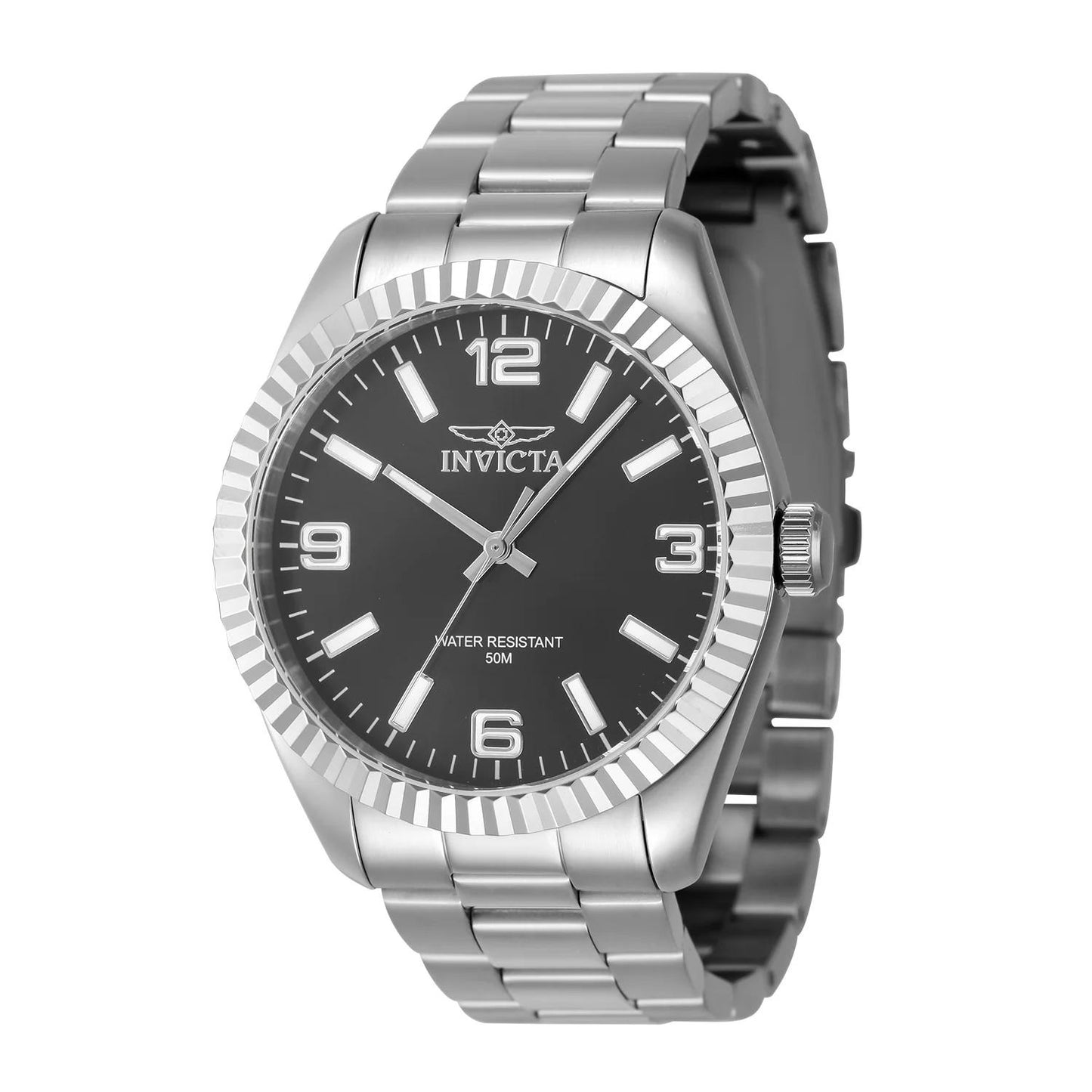 Invicta 47448 47448 Watch - Black Dial Stainless Steel Band