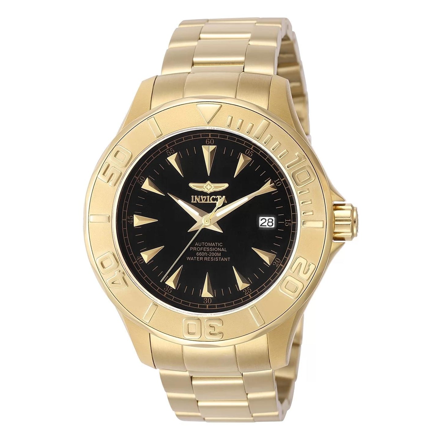 Invicta 7040 7040 Watch - Black Dial Stainless Steel Band