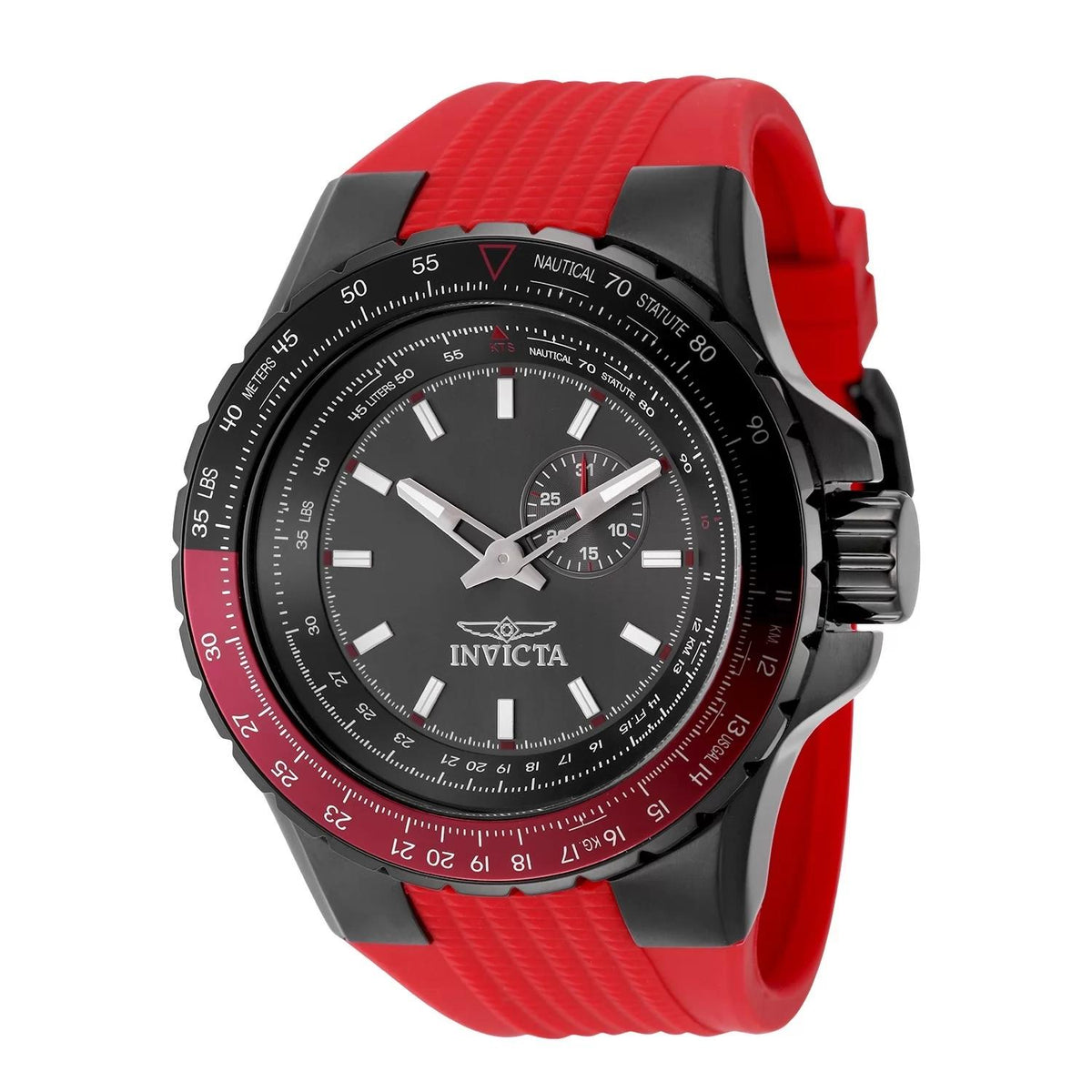 Invicta 49724 watch with gunmetal dial and silicone band