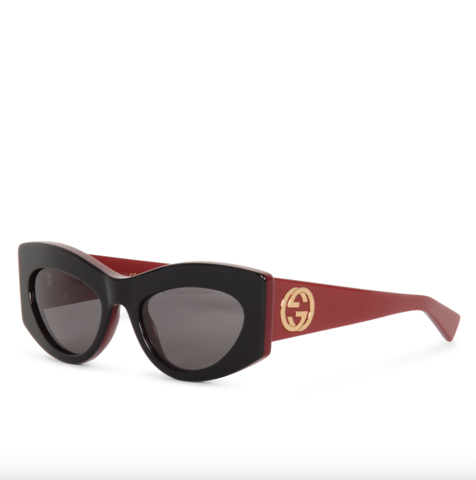 Gucci GG1843S-006-53 sunglasses in pink frame with grey lenses