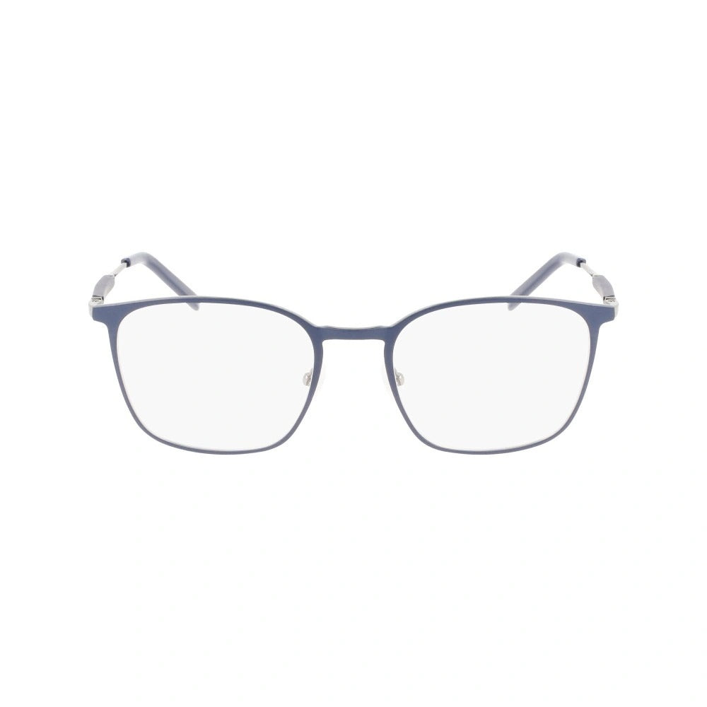 Salvatore Ferragamo 54mm Rectangular eyeglasses in light ruthenium frame with clear demo lenses