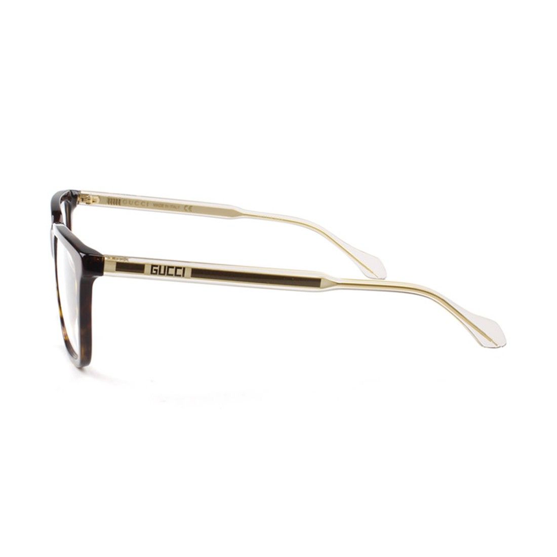Gucci GG0560OA-002-55 eyeglasses in tortoise frame with clear lenses