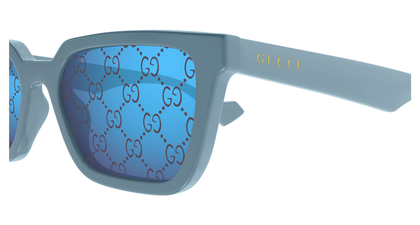 Gucci GG1539S-003-55 sunglasses in blue frame with purple lenses