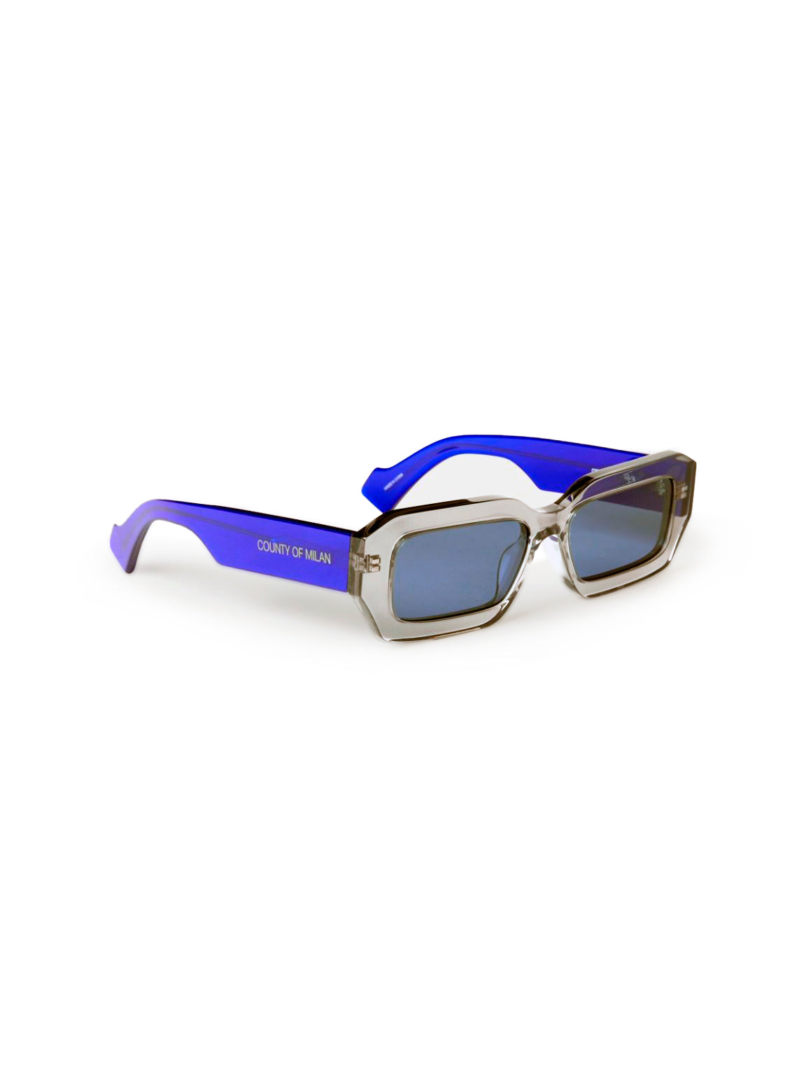 Marcelo Burlon Agave sunglasses in agave medium grey frame with blue lenses
