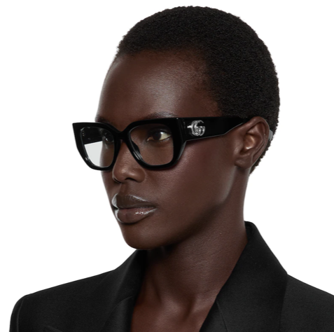 Gucci GG1952o-001 eyeglasses in black frame with clear lenses
