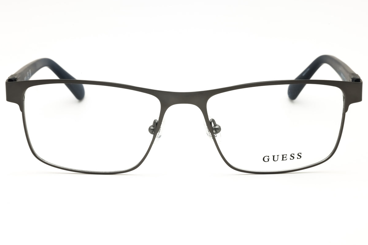 Guess GU50003-009 matte gunmetal Rectangular Eyeglasses 57mm Eyeglasses