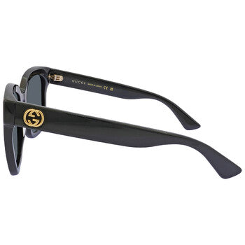 Gucci GG0034SN-001 sunglasses in black frame with grey lenses