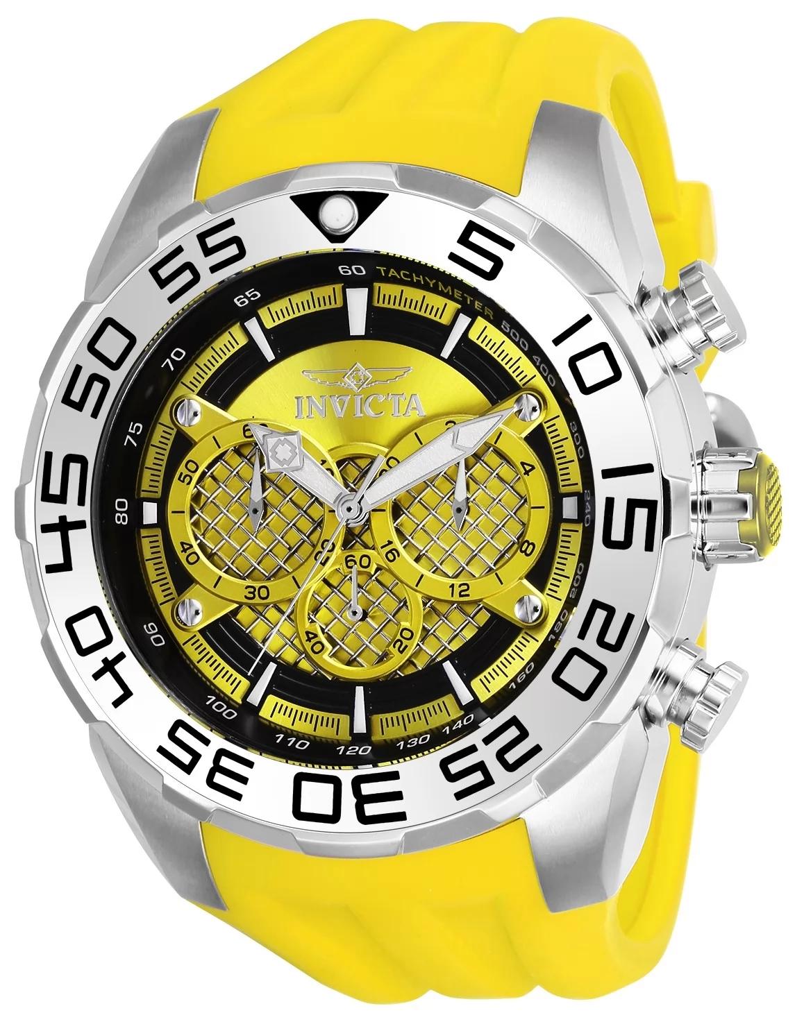 Invicta 26298 26298 Watch - Yellow Dial Stainless Steel Band