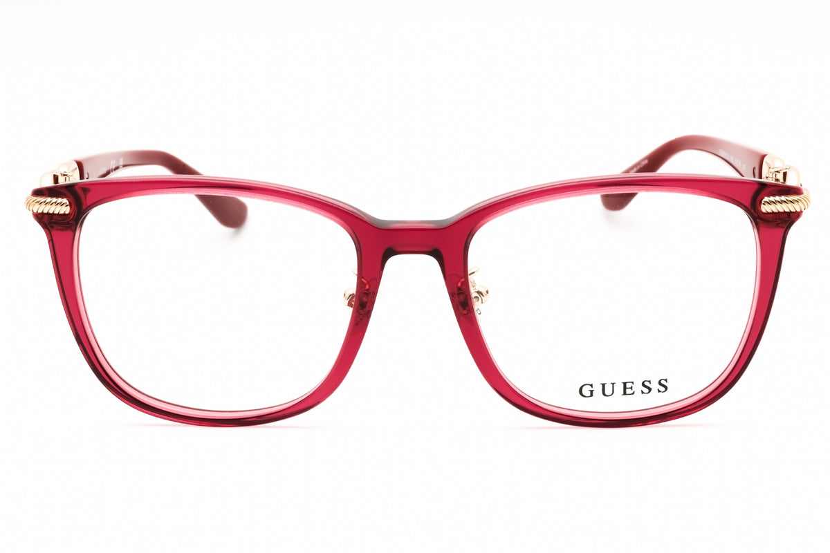 Guess GU50203-D-066 shiny red Rectangular Eyeglasses 53mm Eyeglasses