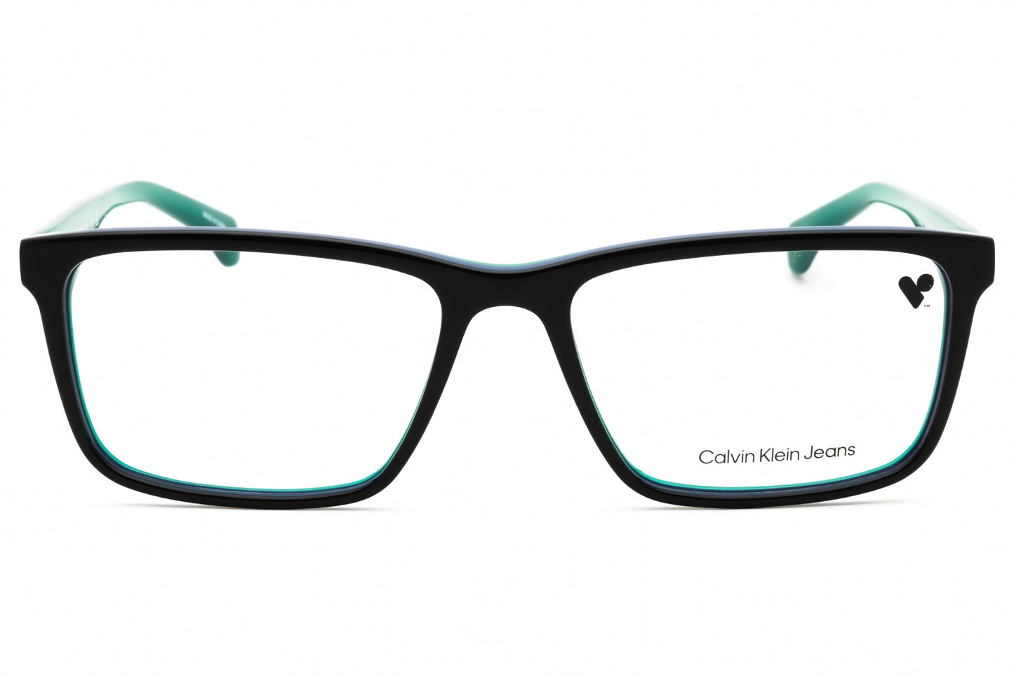 Calvin Klein CKJ301-041 eyeglasses in black frame with clear lenses