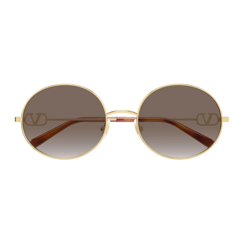 Valentino VG0027S-002 sunglasses in gold frame with brown lenses