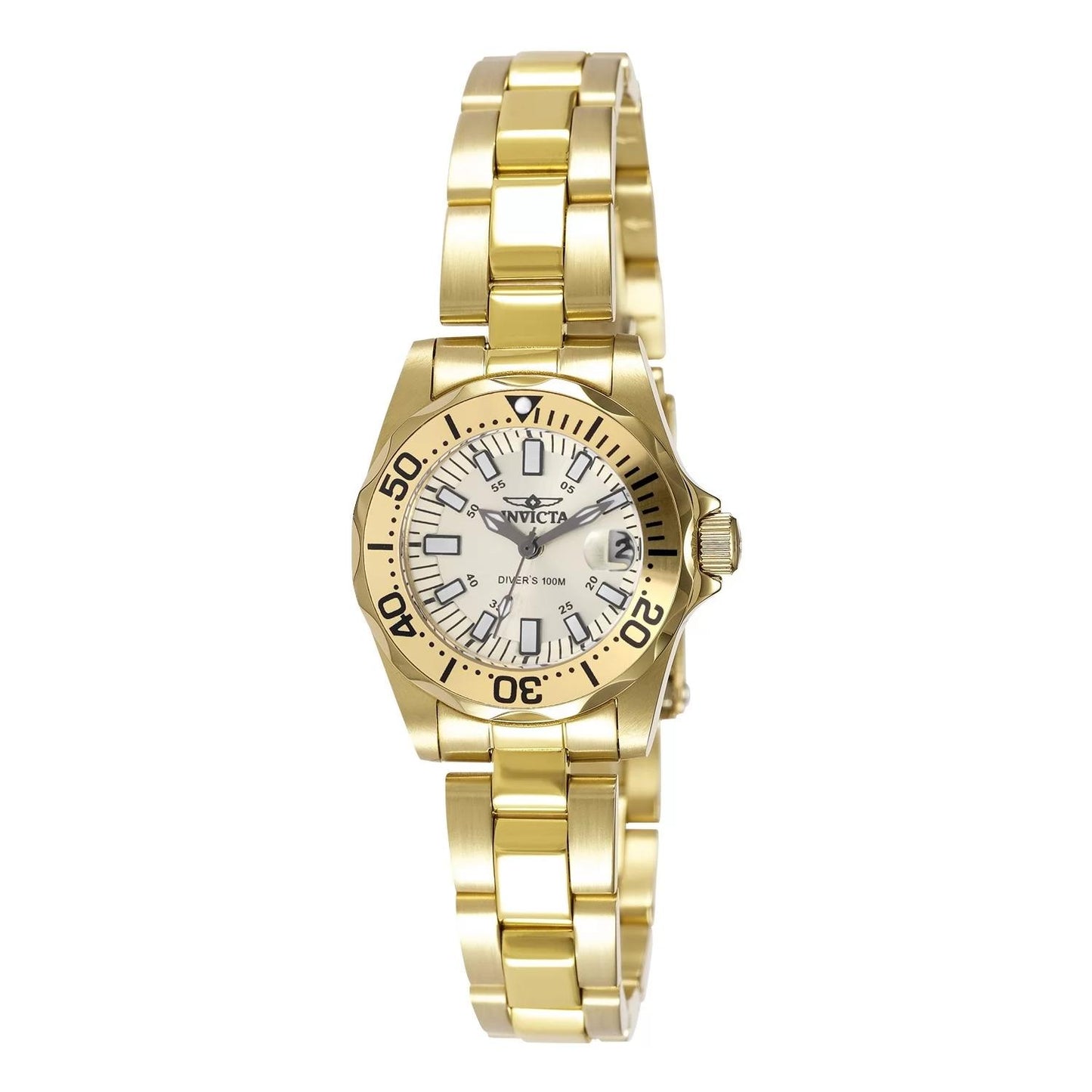 Invicta 7065 7065 Watch - Gold Dial Stainless Steel Band
