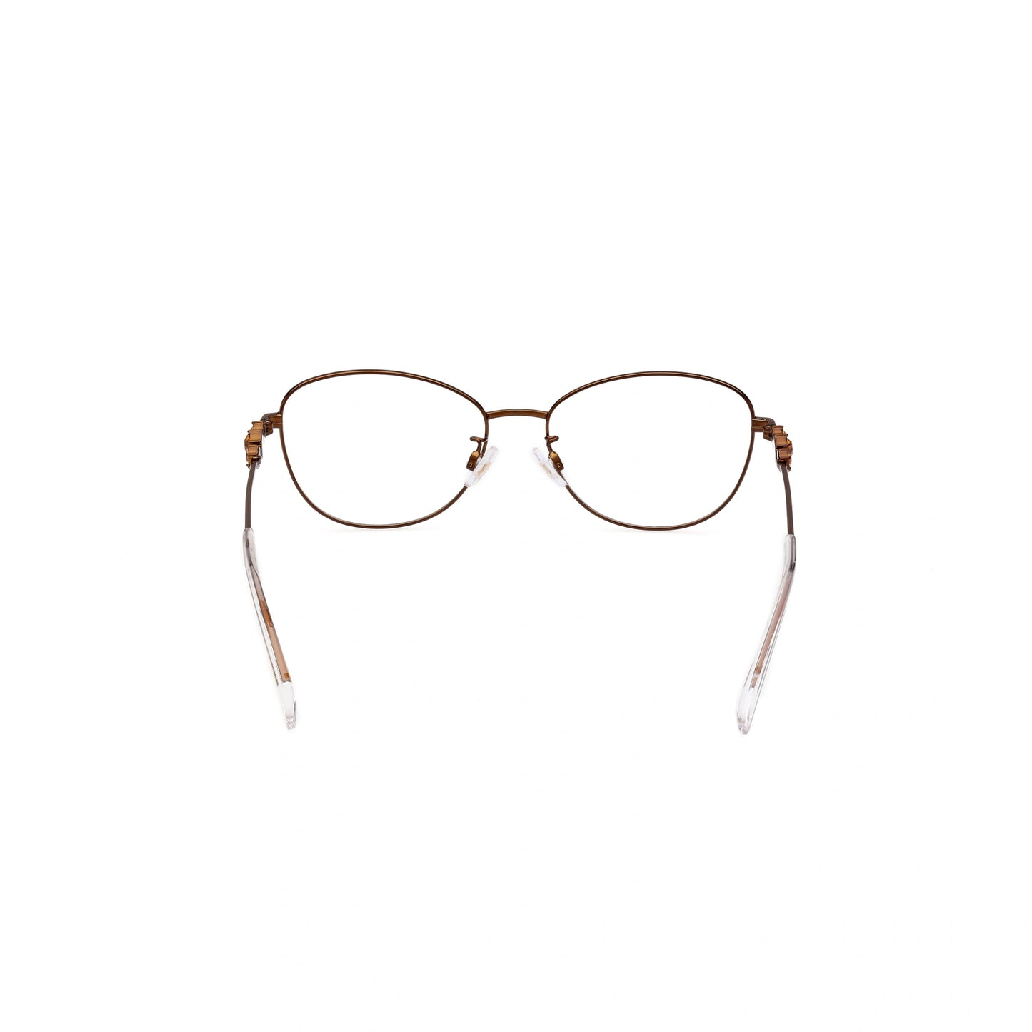 Swarovski SK5459-H-036-54 eyeglasses in shiny dark bronze frame with clear lenses