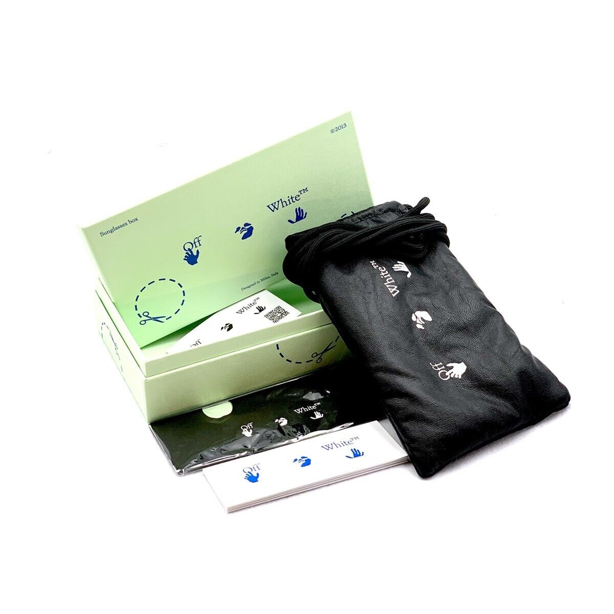 OFF-WHITE Clip On Black Green 0mm New Sunglasses