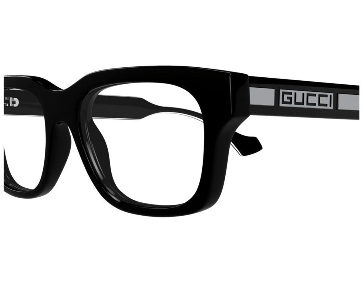 Gucci GG1731o-001 eyeglasses in black frame with clear lenses