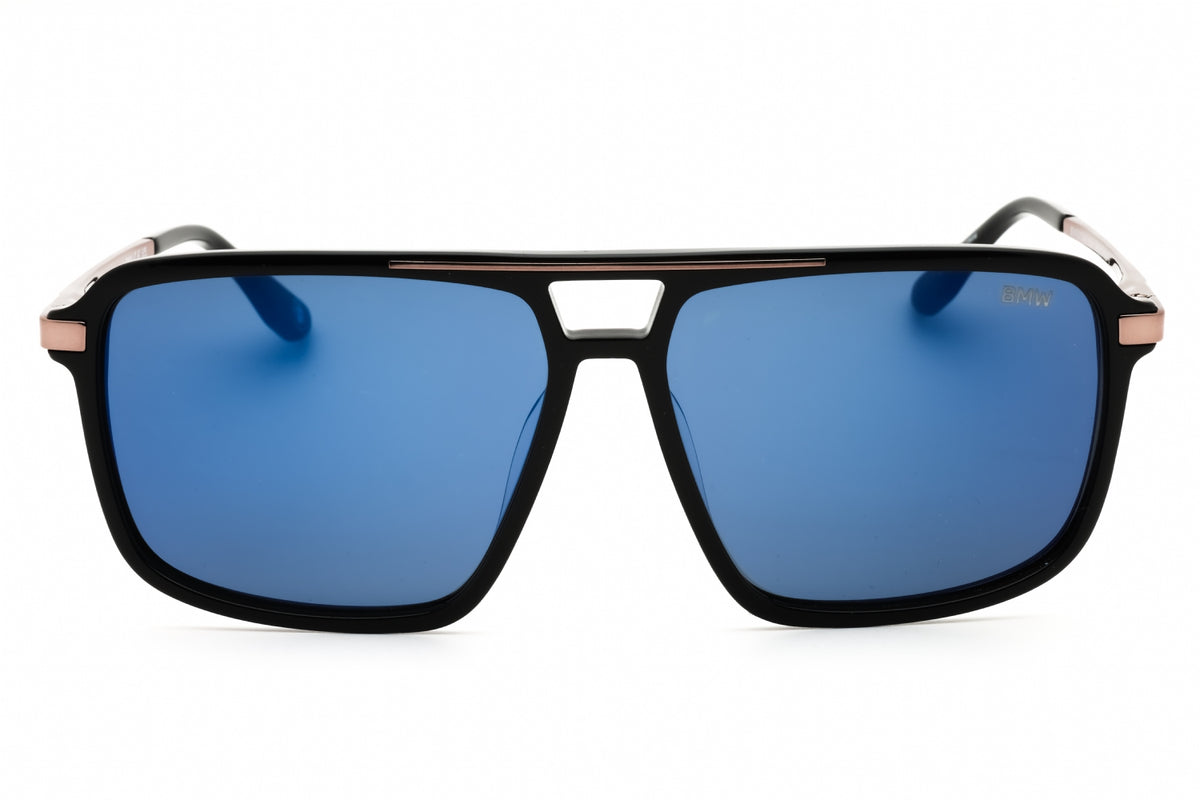 BMW BW0059-H-01V shiny black Rectangular Sunglasses 58mm Sunglasses