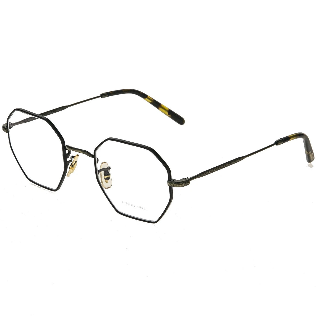 Oliver Peoples 0OV1312-5317-47 Antique Gold/Black Round EYEGLASSES 0mm Eyeglasses