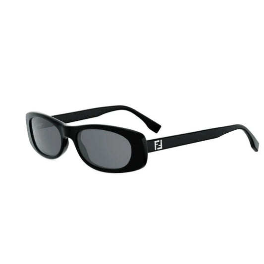 Fendi FE40183I-5301A sunglasses in shiny black frame with smoke lenses