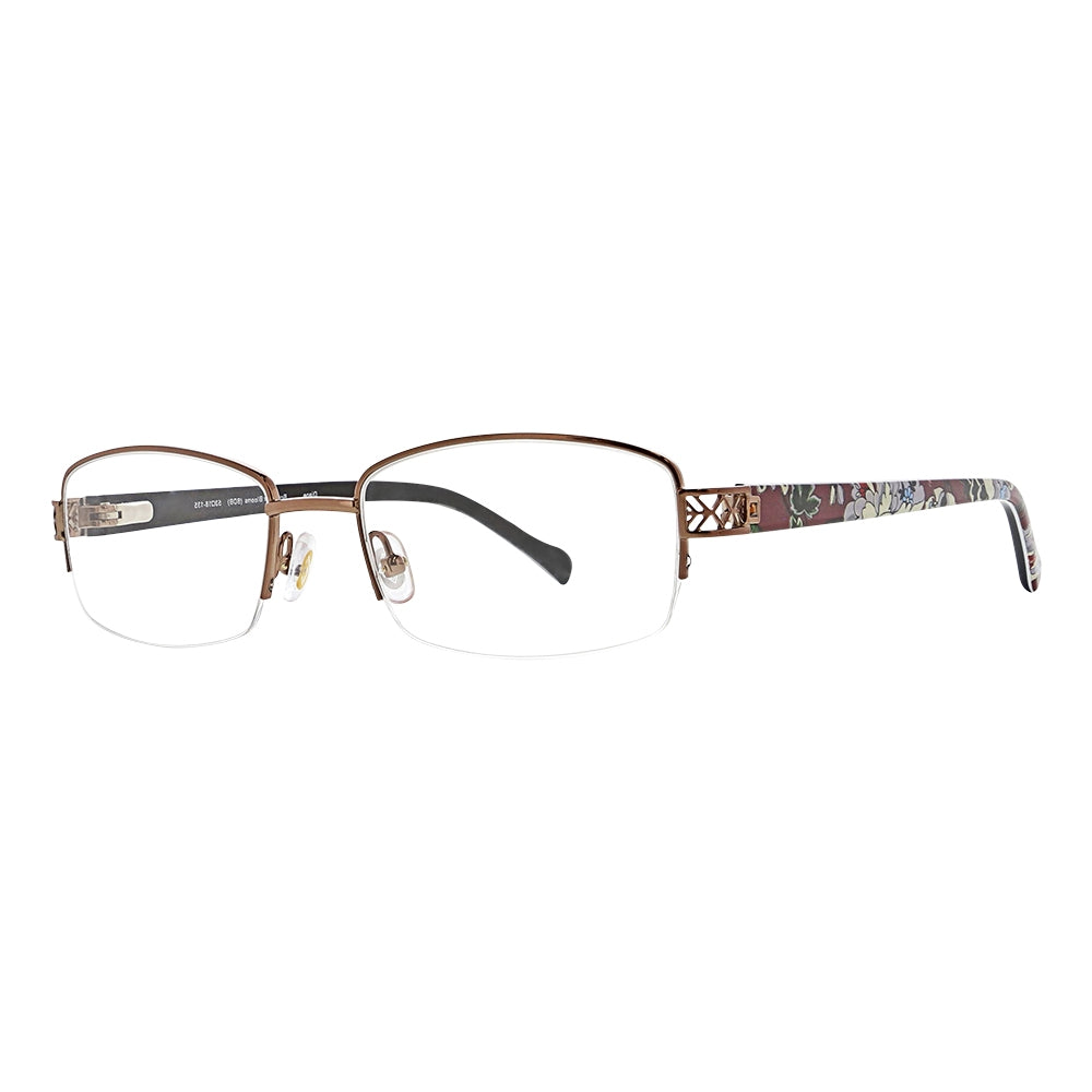 Vera Bradley Diane Bordeaux Blooms 5318 53mm New Eyeglasses