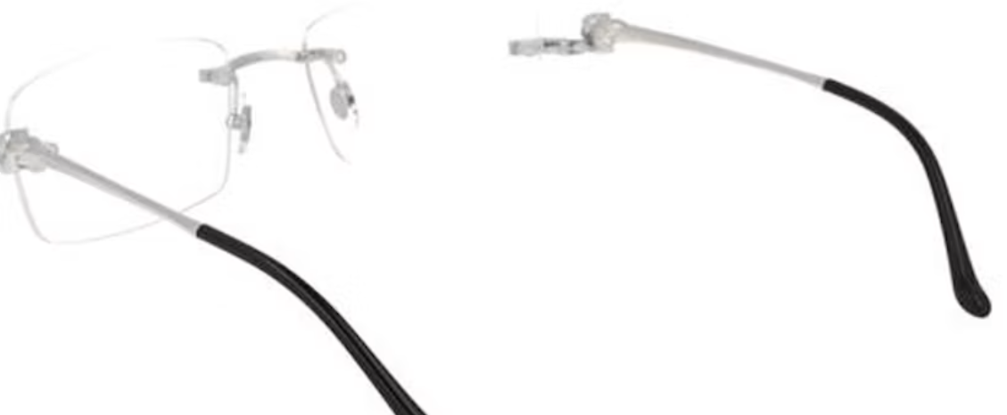 Cartier CT0281o-004 eyeglasses in silver frame with clear lenses