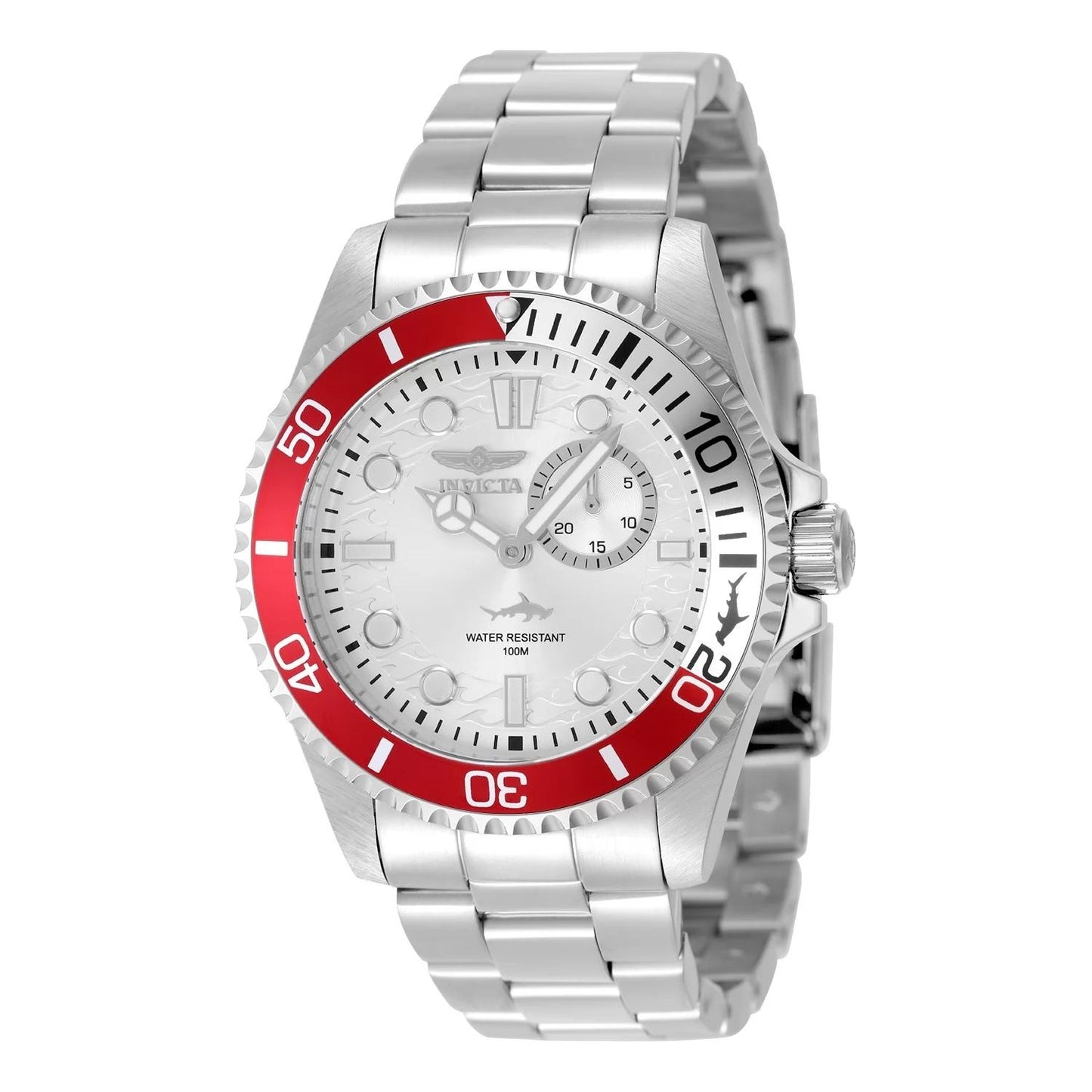 Invicta 49275 watch with silver dial and stainless steel band