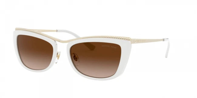 Michael Kors 0MK1064-111413-56 Light Gold/white Irregular SUNGLASSES 56mm Sunglasses
